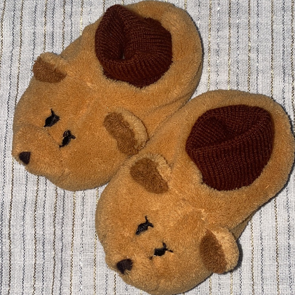 NEW Toddler Boys Slippers Bear Baby Boy Slippers